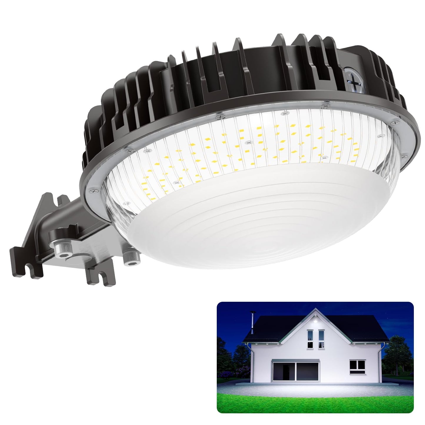 NUOGUAN 120W LED Barn Light 18000LM with Dusk to Dawn Photocell, ETL Listed, 5000K Daylight Yard Area Light, IP65 Waterproof Security Area Light for Farmhouse/Garage/Yard, AC100-277V
