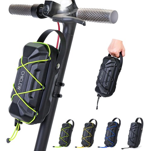 CHICLEW Electric Scooter Bag Storage, Waterproof Scooter Storage Bag with Multicolor Drawstrings, 2L Capacity Scooters Handlebar Bag, Compatible with Scooters, Bikes, Segway Ninebot and NIU