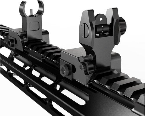 Marmot Full Metal Flip Up Gun Sights - CQB & Precise Mode Fiber Optic Rifle Sights