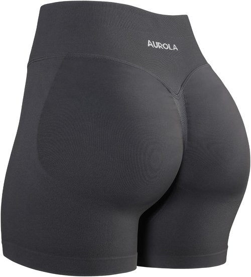 AUROLA Workout Shorts for Women - No Roll-Up, Squat-Proof, Seamless Compression | Sizes 2.5 to 6.5