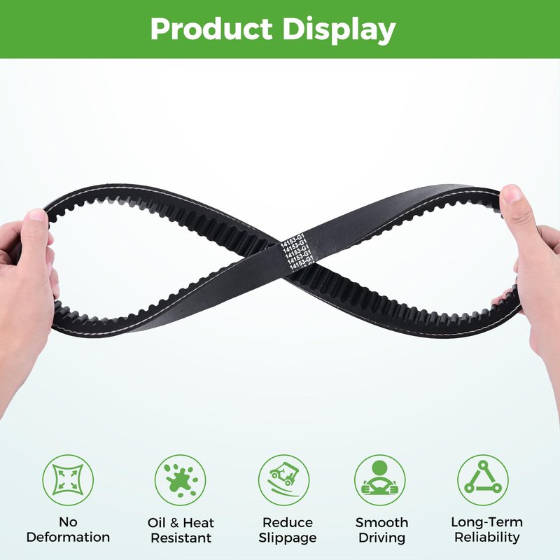 10L0L Golf Cart 14153G1 Drive Belt for EZGO 1976-1987 Marathon 2 Cycle Gas Models with 2PG Engine,OEM# 14153-G1