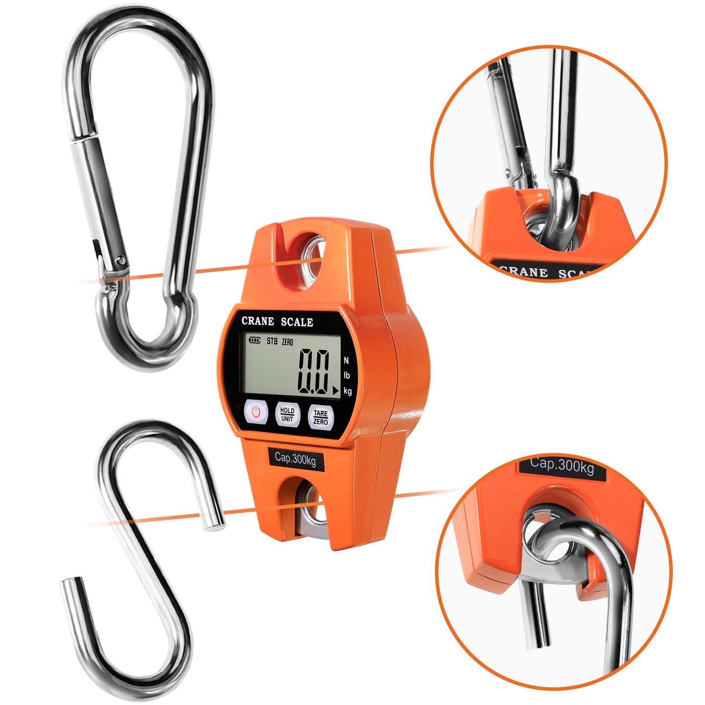 GRAM PRES Digital Hanging Scale 660 Lb 300 Kg