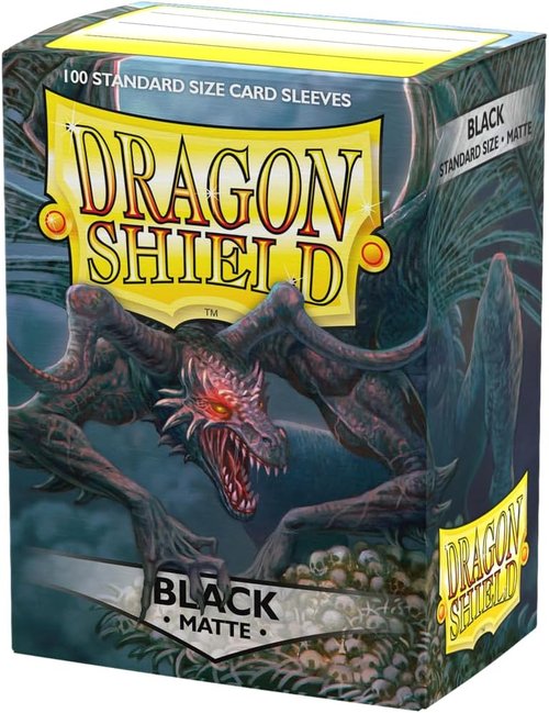 Dragon Shield | Matte Card Sleeves - 100 CT Smooth & Durable TCG Protection | Black