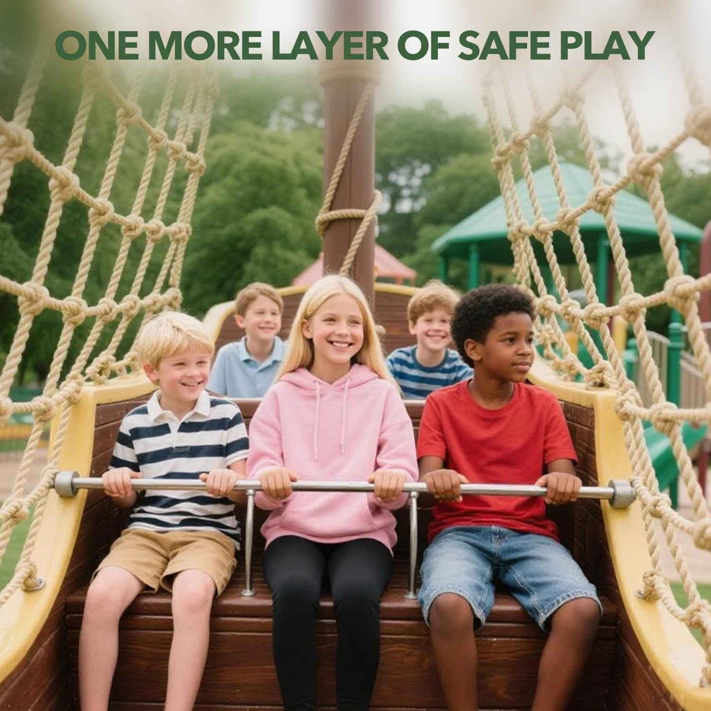 Jute Hemp Rope Net - 3.3x6.6FT, Balcony and Stair Barrier, Playground Safety Nets, Outdoor Climbing Nets, Perfect for Indoor/Outdoor Wall, Garden, or Hammock Decor Net