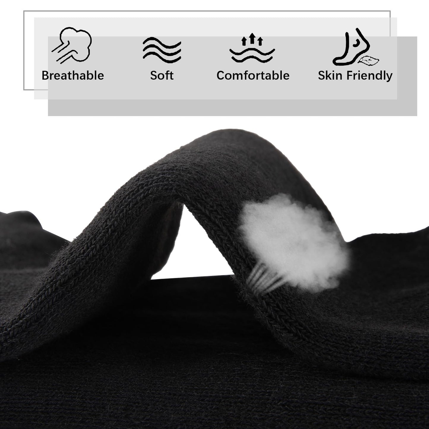 COOVAN 8 Pairs Mens Athletic Crew Socks Moisture Wicking Heavy Duty Cushioned Work Socks with Reinforced Heel and Toe