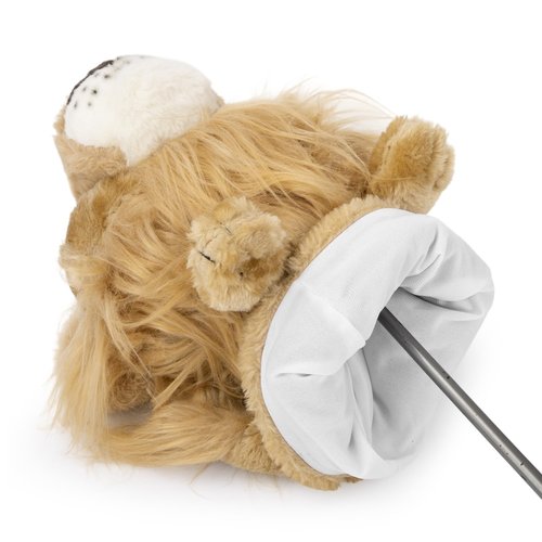 Barudan Golf Animal Golf Head Covers, Men's Golf Gear, Driver Head Cover, 1 Wood, Fits Up to 460cc, Premium Pu Leather, White and Brown, Patriotic