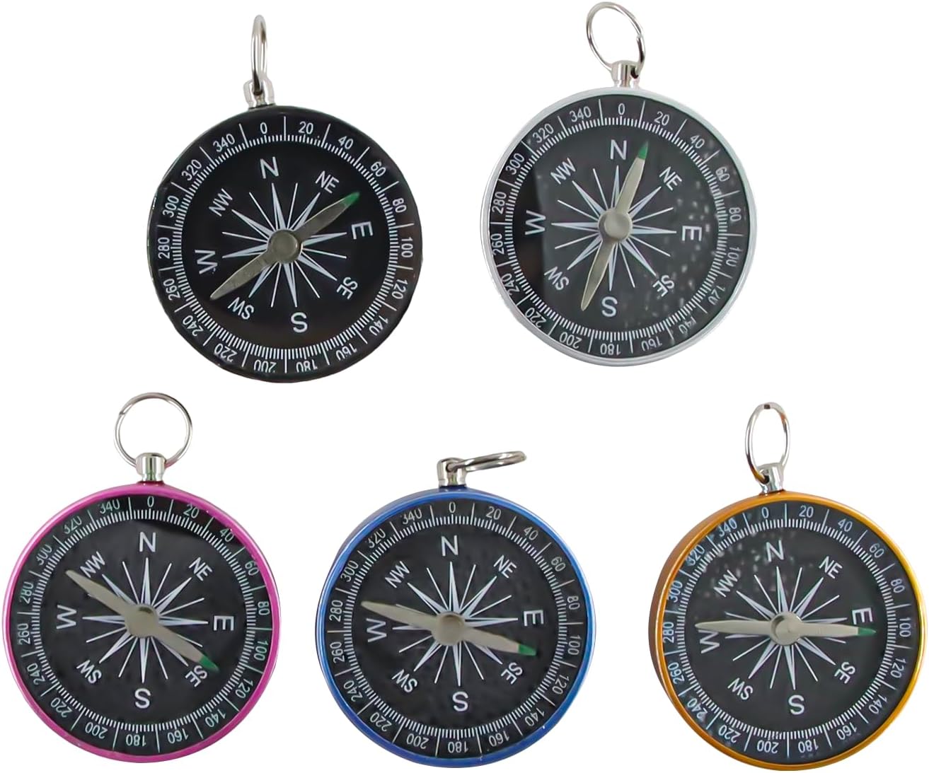 Skiennix Pocket Compass - Survival Navigation Tool with Key Ring for Camping & Hiking