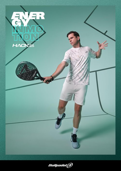 BULLPADEL Padel Racket HACK 04 Hybrid 2025 Paquito Navarro | Professional High Balance Pala Padel | TriCarbon 3D & MultiEva Core | Channel Aerodynamics & TriCore Stability | Dynamic Power & Control