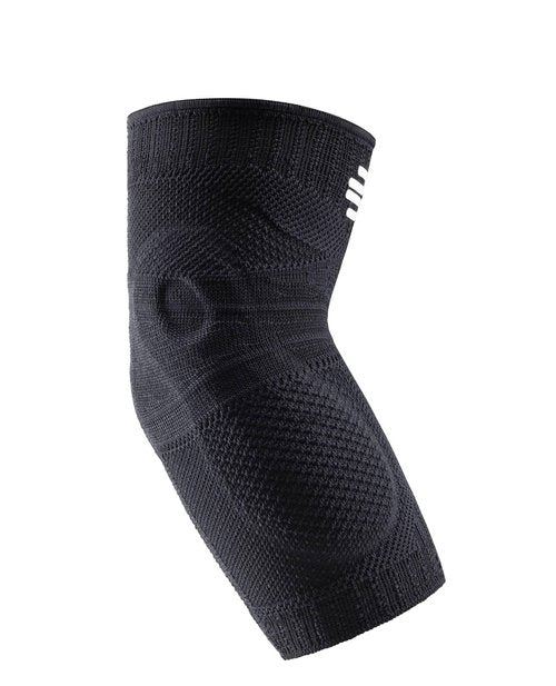 Bauerfeind Sports Elbow Support - Elbow Brace for Pain Relief and Support - Pads for Enhanced Comfort - Targeted Compression - Lightweight & Durable - All Black, Large