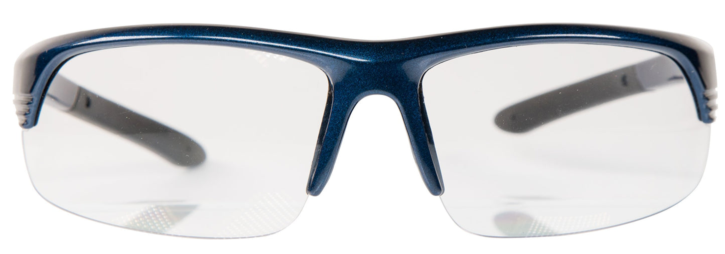 Smith & Wesson Corporal Half Frame Shooting Glasses with No-Slip Rubber, Impact Resistance and Storage Bag for Shooting, Working and Everyday Use