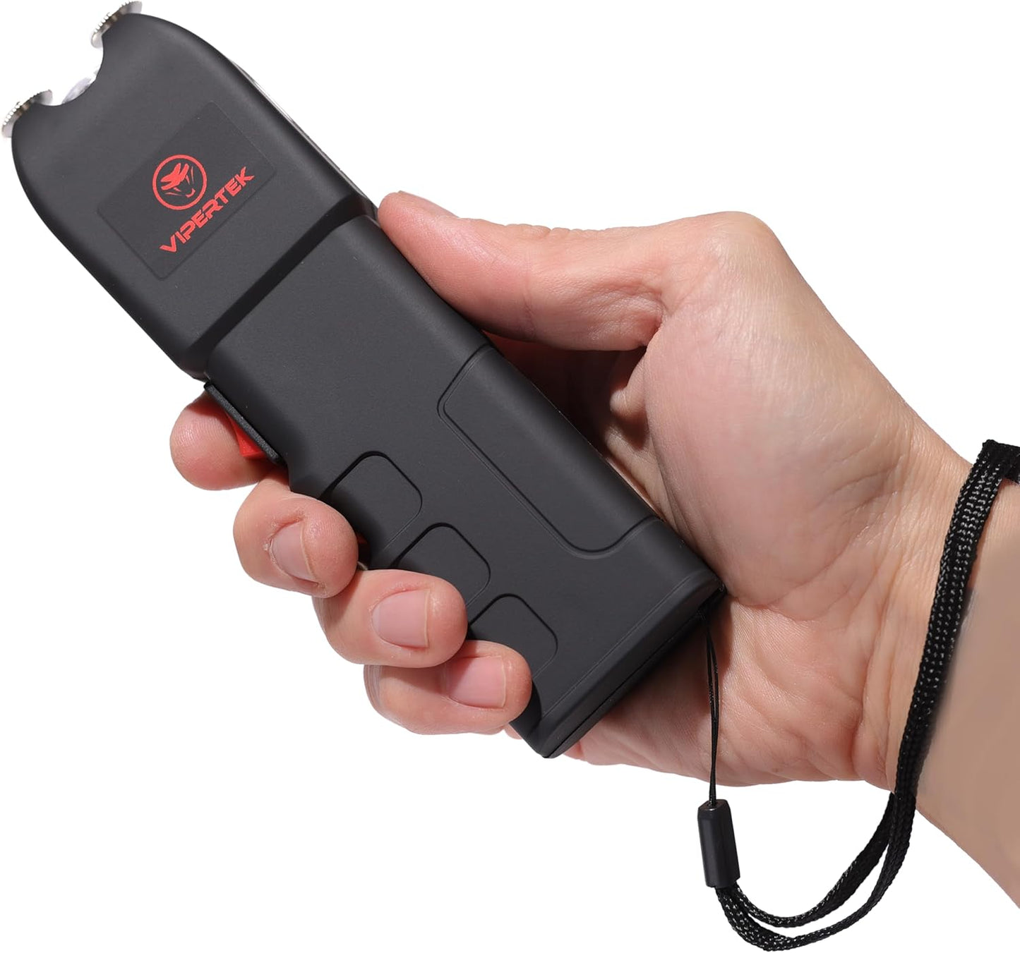 VIPERTEK VTS-989 Rechargeable Stun Gun for Self Defense - LED Flashlight Included