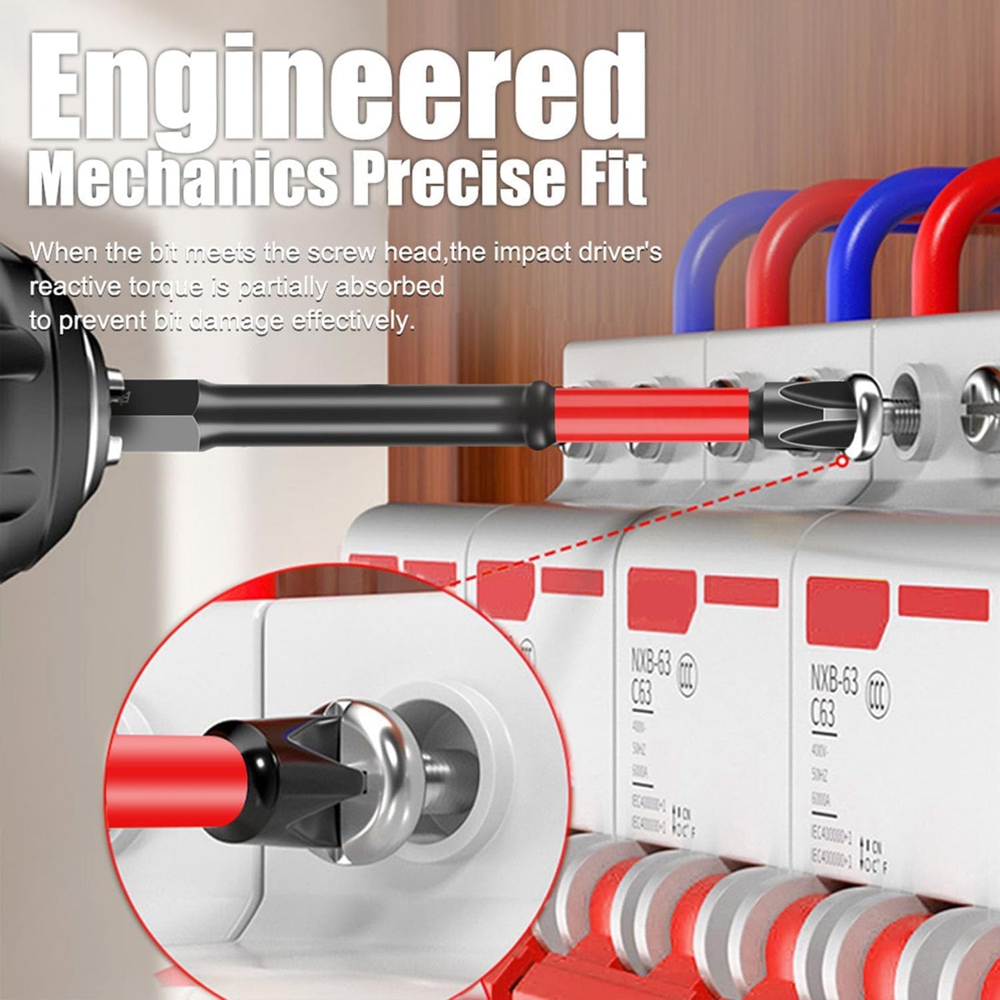 FPH2 Impact Screwdriver Bit Set - 65mm & 110mm Slotted Heads 1/4 Inch Hex Shank, Cross Slot Screw Driver Drill Bits Used Electricians ，CNC Machined Tips with Magnetism,(10pcs)