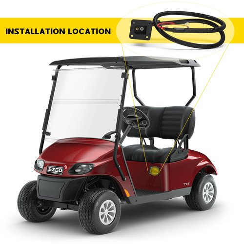 IOOBLBEI Golf Carts Powerwise Charger Receptacle Fit EZGO TXT & Medalist DCS/PDS, EZGO TXT Charging Port for 1994-2008 E-Z-GO Electric Golf Carts, OEM #73051-G29，73063-G01 (36V)