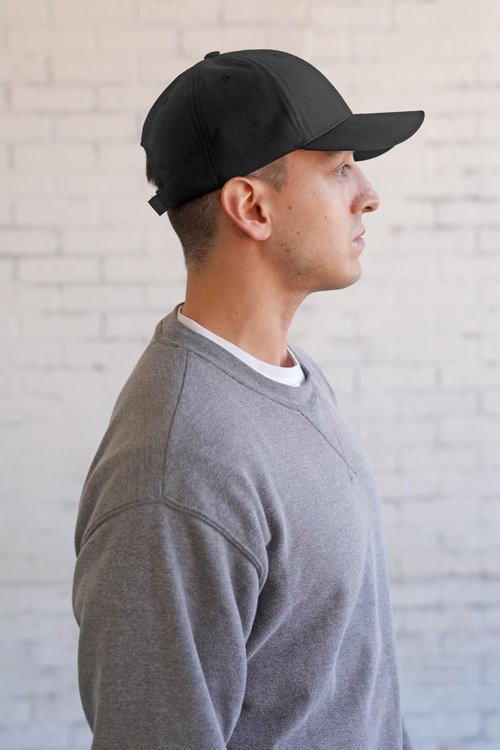 Fashion Baseball Hats for Men by King & Fifth | The Senna Baseball Cap with Low Profile & Menswear Fabric + Baseball Caps (US, Alpha, Small, Medium, Black Menswear)