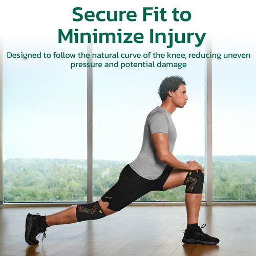 aoFIT Knee Brace for Women Men (1 Pair) 5mm Neoprene Knee Compression Sleeve Knee Support, Non-Slip Braces for Training & Fitness, Weightlifting, Black Onyx Medium