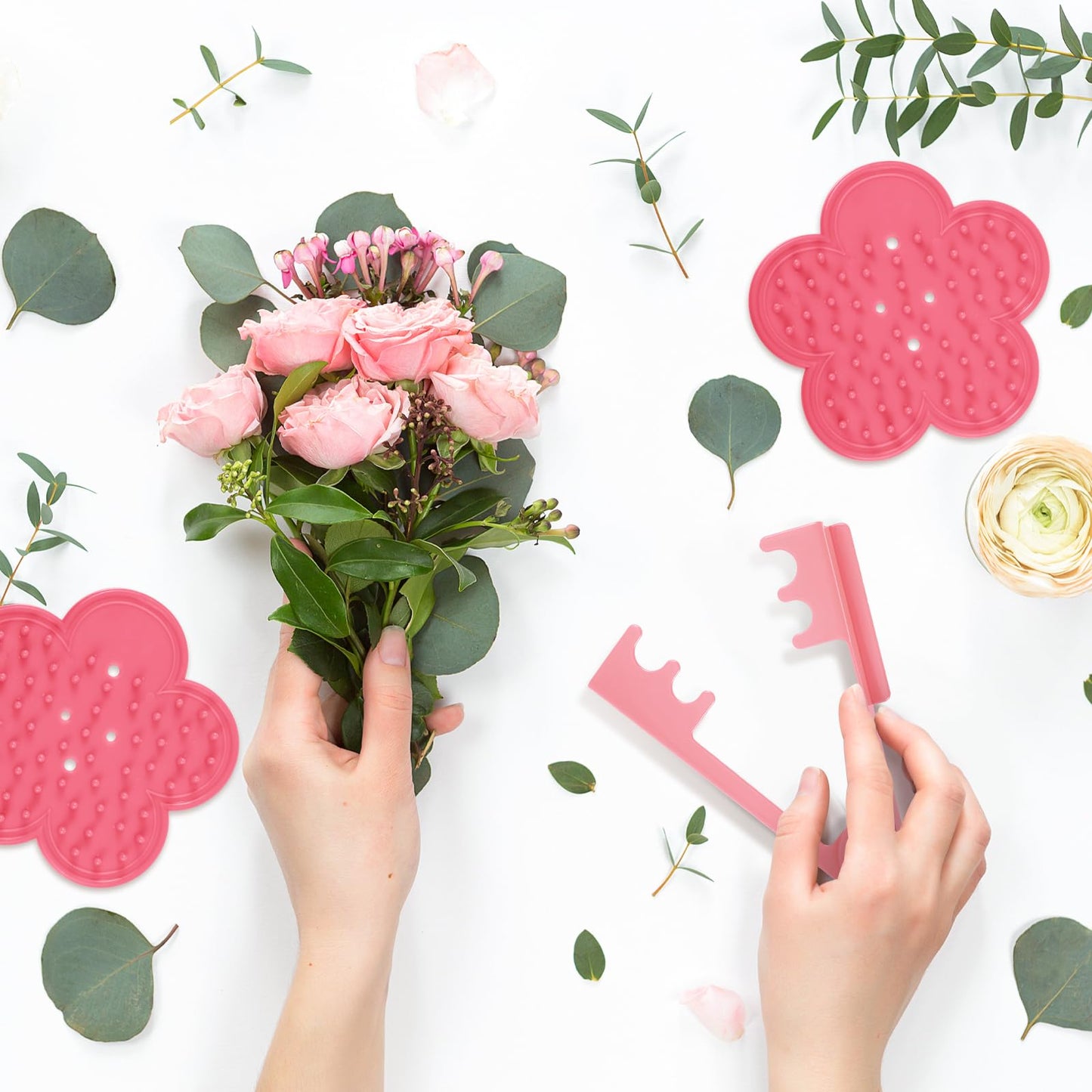 WILLBOND 2 Sets Thorn Remover for Rose, Durable Rose Stem Leaf Thorn Stripper Tool Kit Floral Stem Remover Crafting Tools Florist Garden Floral Arrangements(Pink)