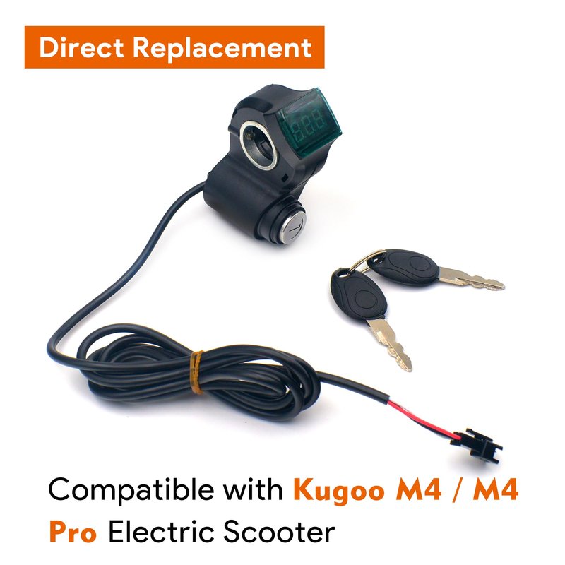 GEARLINTON Scooter Lock for KUGOO M4 Electric Scooter, Cylinder Starter Ignition Key, Power Key Lock Replacement Parts