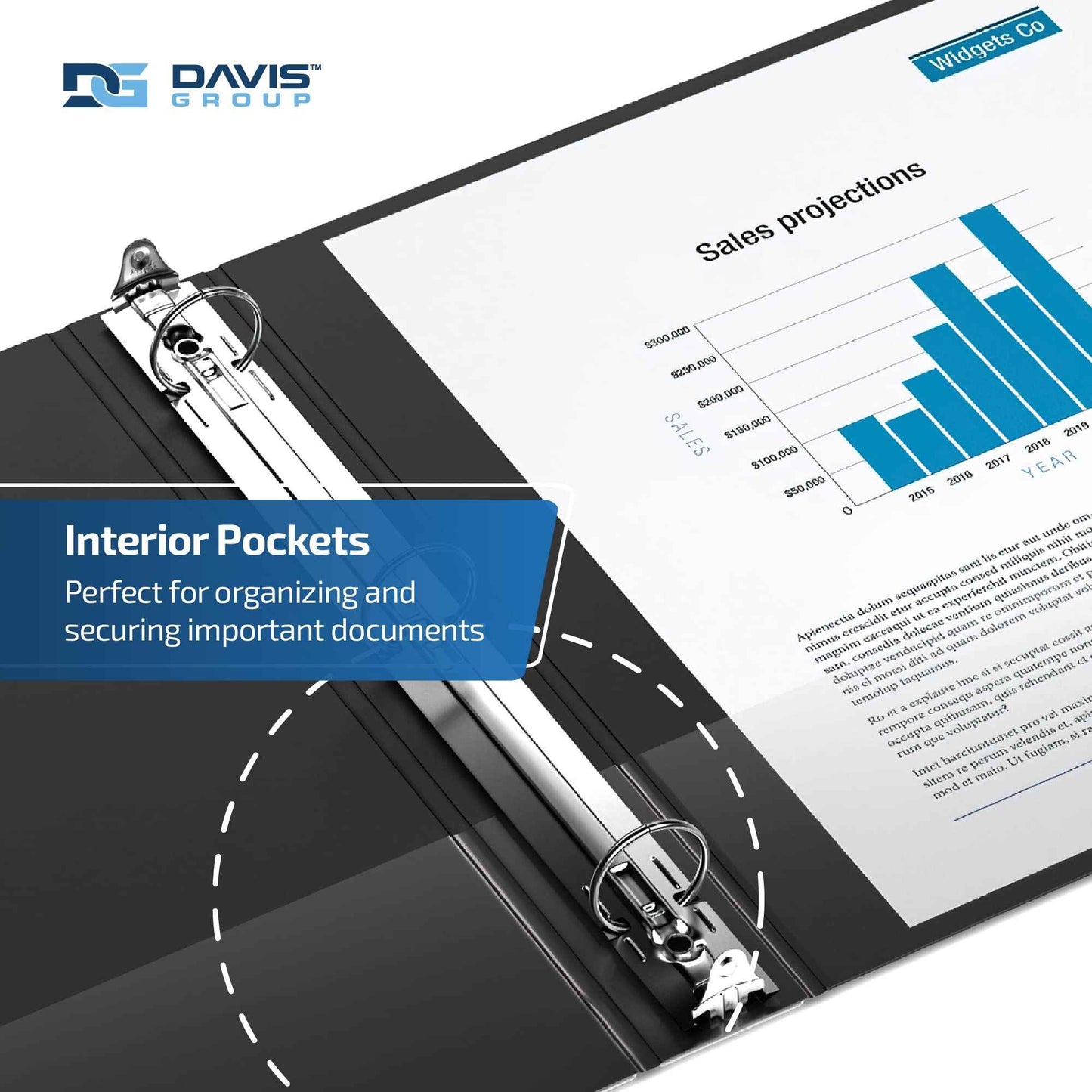 Easyview Premium 1-Inch D-Ring Binders with Clear-View Covers, Spreadsheet-View Binders for School, Office, or Home, 11 Inches by 17 Inches, Pack of 2, 1", BlackD-