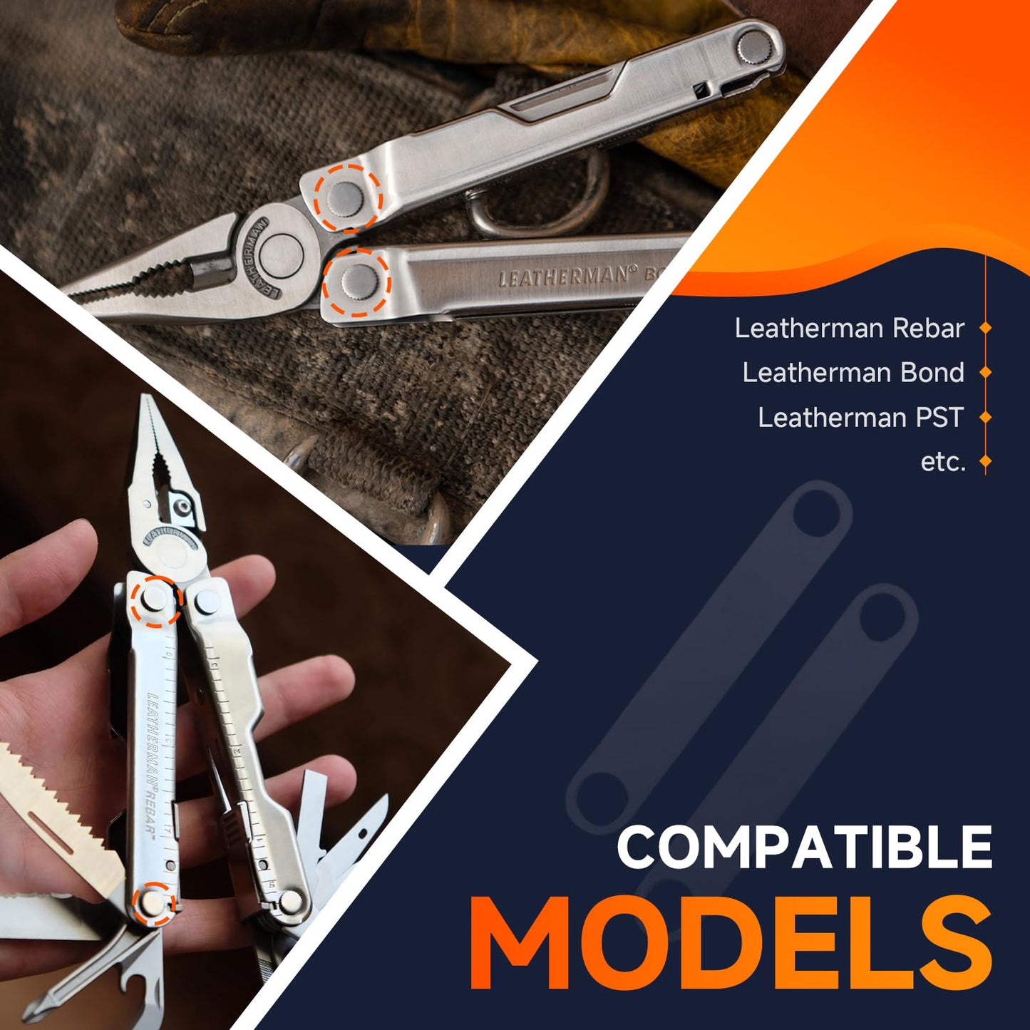 Filloman (2Pcs) For Leatherman wrench Knurled Nut Removal Wrench for Leatherman Tool Disassembly, Maintenance, Cleaning and Upgrades