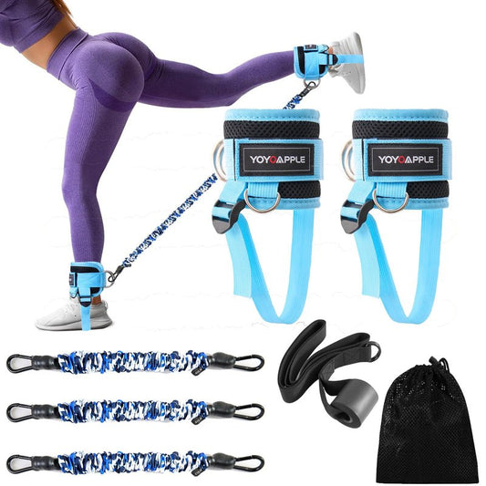 Ankle Resistance Cuffs - Leg & Glute Home Workout Bands - Hip Cable Machine