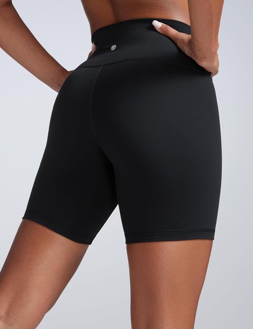 CRZ YOGA Biker Shorts - High Waisted 6'' Butterbreeze Athletic Wear for Gym, Yoga & Running