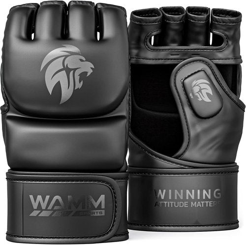 MAXForce EVE MMA Gloves - Anti-Injury Shock Absorbent Design - Half Finger, Open Palm for Muay Thai & Sparring