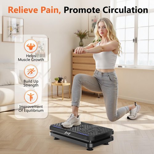 AXV Vibration Plate - Full Body Shaker Exercise Machine for Weight Loss | Vibrating Fitness Platform