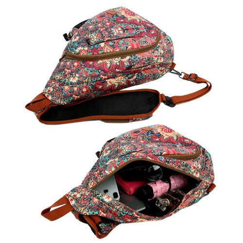 Baosha Large Sling backpack Crossbody Shoulder Chest Bag Travel Hiking Daypack for Women XB-04 (Multicolored)