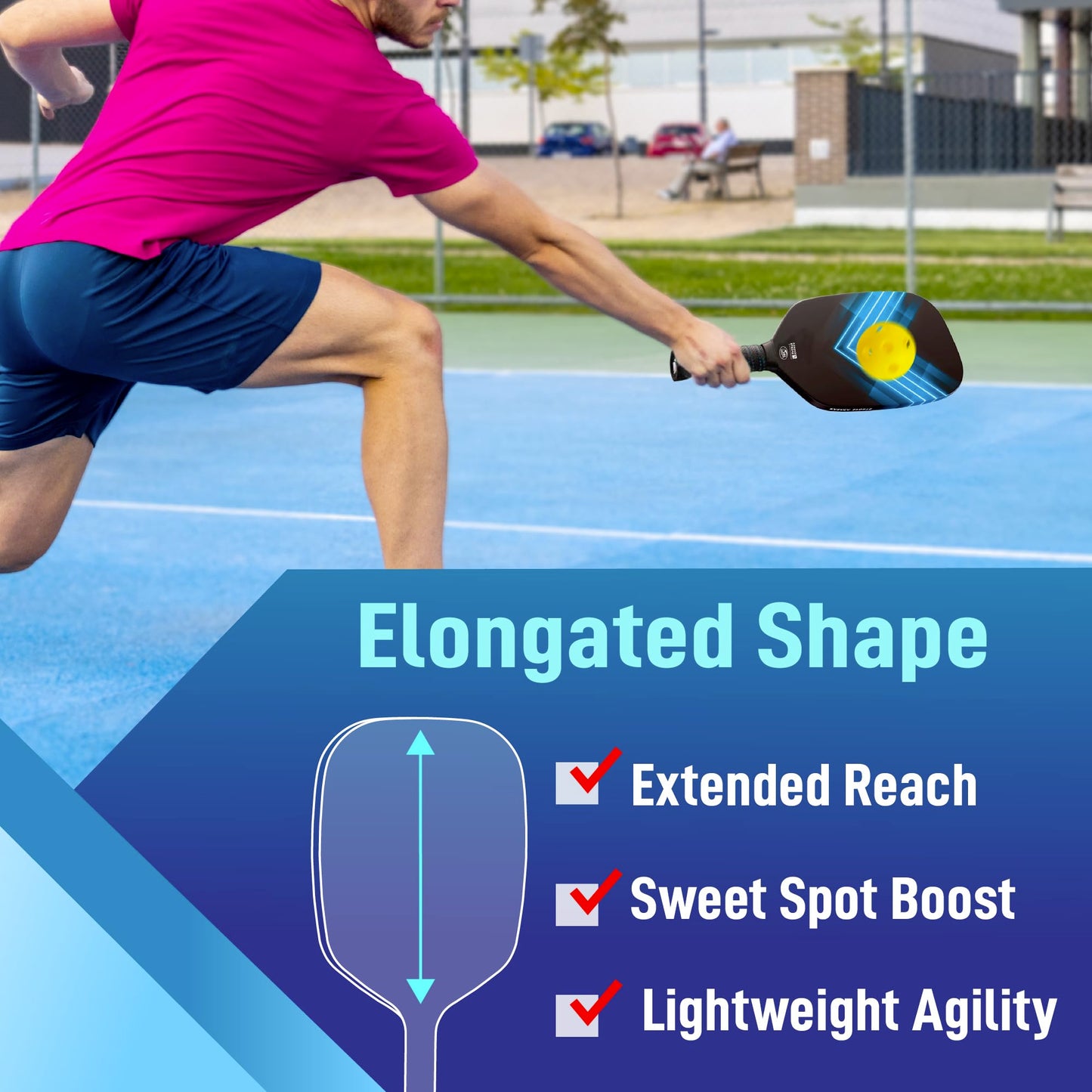 Kasaca Sport Edgeless Pickleball Paddles USAPA T700 Carbon Fiber Pickleball Paddle with Pickle Ball Paddle Cover Pickle Ball Raquette Pickle Ball Racket Pickleball Racket Lightweight Single Paddle