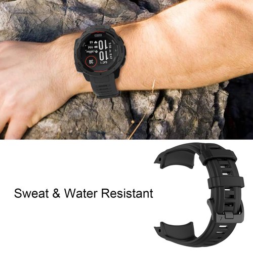 Compatible for Garmin Instinct 3 Case with Band, Classic Watch Bands with Case Cover Compatible for Garmin Instinct 3 45mm, 50mm Watch (Black case+Black band, for Instinct 3 50mm)