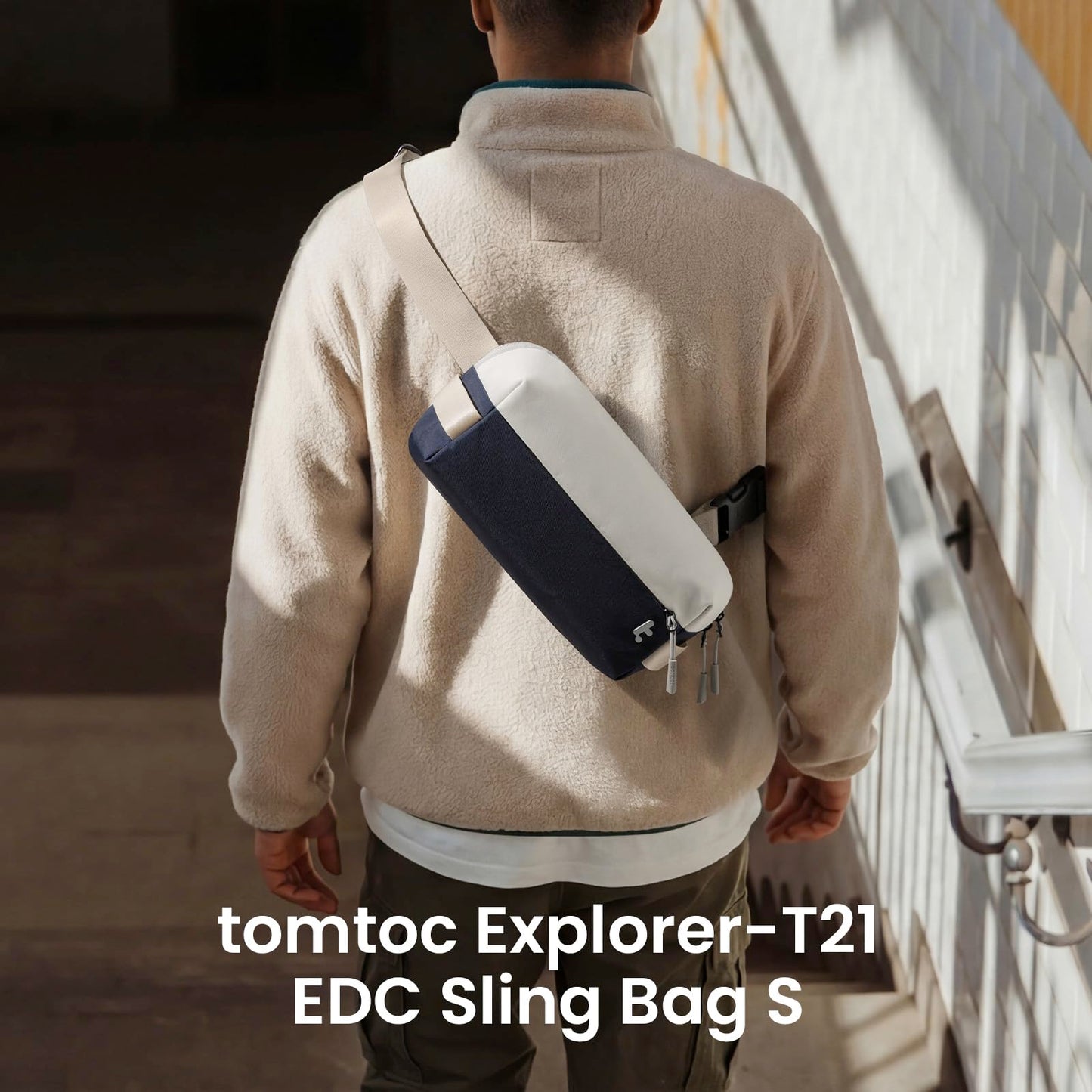 tomtoc Compact EDC Sling Bag 3L, Travel Crossbody Bag Shoulder Chest Pack