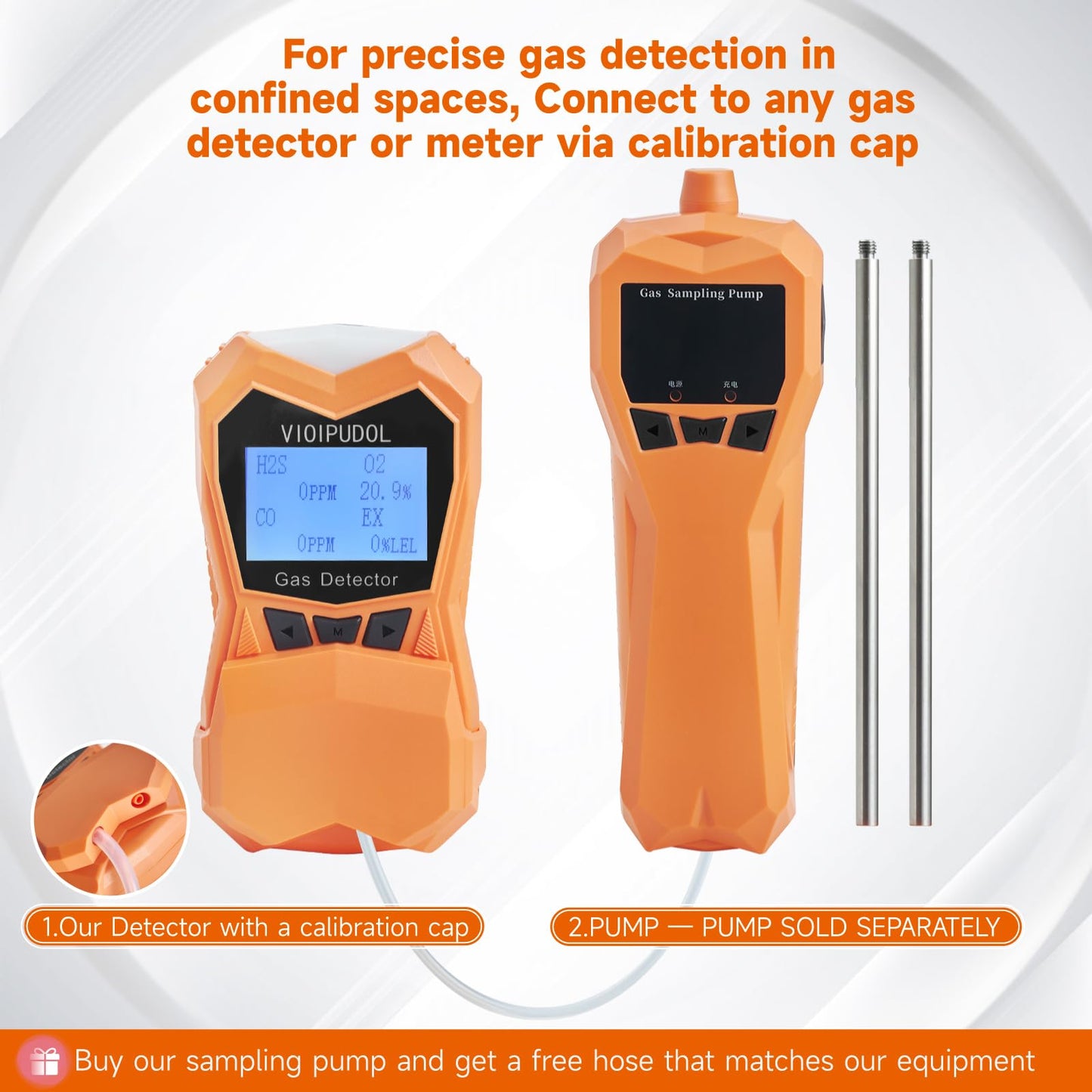 4-Gas Detector, Portable Clip-On CO/H₂S/O₂/LEL Monitor w/Triple Alarm, Data-Log, Explosion-Proof, Industrial Certified – for Plant, Mine, Confined Space, Home Use