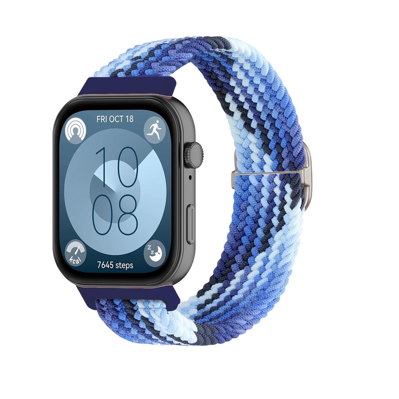 Yrzper 3 Packs Nylon Braided Band Compatible with Huawei Watch Fit 3 Women Men Lightweight Sport Replacement Wristbands Intended Adjustable Strap for Huawei Watch Fit 3 (3color)