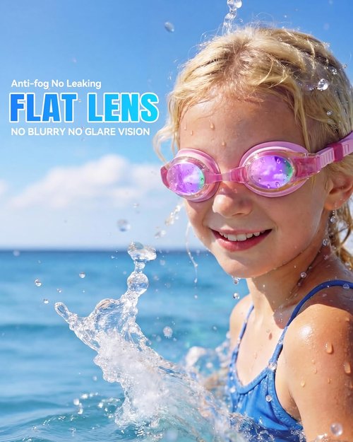 Aegend Kids Swimming Goggles - Anti-Fog, Waterproof & UV Protection | 2-Pack for Ages 4-16