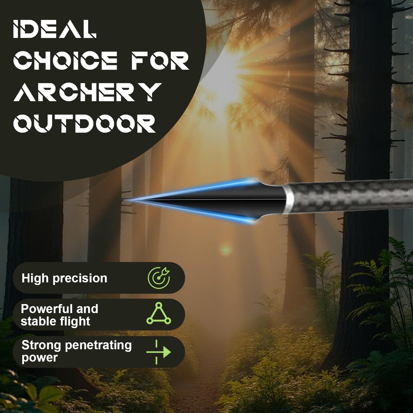 FENJANER 10Pcs Broadheads 100/118/125 Grain Traditional Hunting Arrowhead Screw-in Arrow Tips for Compound Bow Crossbow and Recurve Bow (118 Grain Leaf-Shaped)