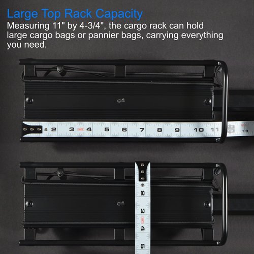Lumintrail Bike Cargo Rack, Seatpost Mounted Bicycle Luggage Carrier with 20 LBs Weight Capacity for Trunk Bags and Quick Release Handle, High Angle for Extra Tire Clearance