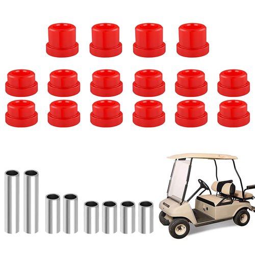 Cartalia Golf Cart Front Lower Leaf Spring & Upper A-Arm Bushing Sleeves Kit for Club Car DS 1992-Up Gas/Electric, Replace Polyurethane Bushing and Sleeves OEM # 1016346 1016349 1016350 1015583