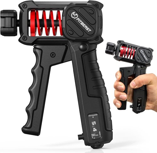 FitBeast Grip Strength Trainer - Adjustable Hand Gripper with Built-In Counter, 30-130LB | Forearm Strengthener for Home & Office