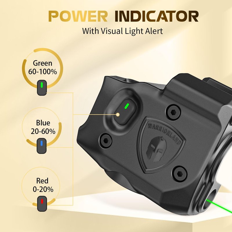 WARRIORLAND Pistol Light Laser Combo Fits Taurus G2C /G3C / G3/ PT111 G2 / PT140 G2, Compact 150-Lumen Trigger & Rail Mounted Tactical Weapon Light, Green Laser & White LED Flashlight, SLL-101G
