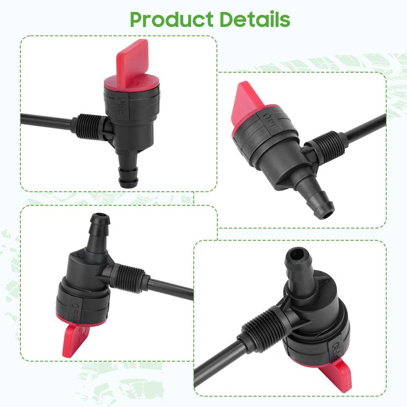 10L0L Fuel Siphon Pickup Tube for Club Car DS 1992 up, Precedent 2005 to 2008 Gas Golf Cart, with Shut-Off Valve, Replace OEM 1018969-01, 101896901, 6725, 8969