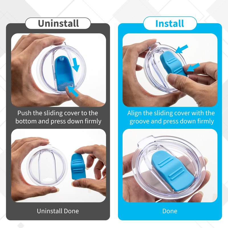 16 oz Press-in replacement lid - Compatible with corkcicle replacement lid.Only compatible corkcicle 16 oz .The slider is detachable for cleaning,Pack of 2.