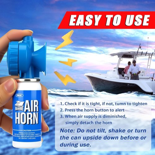 Fingig 1.4oz Boat Air Horn - Loud Mini Safety Horn for Sports Events & Celebrations