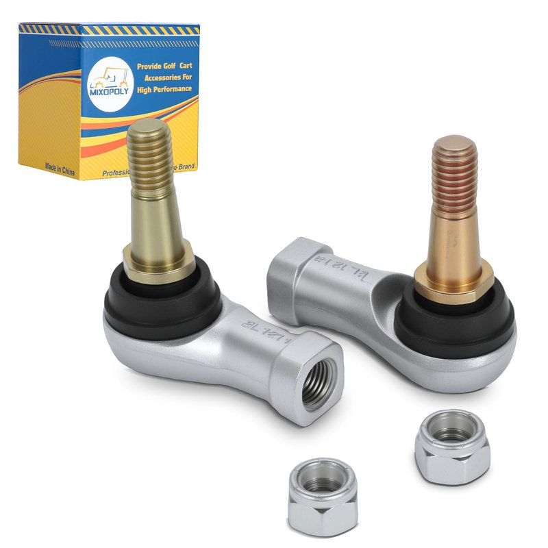 Mixopoly 2PCS Golf Cart Tie Rod End Ball Joint Kit Fits EZGO TXT 2001-UP Gas & Electric Models, OEM # 70902G01 70902-G01, 70902G02 70902-G02