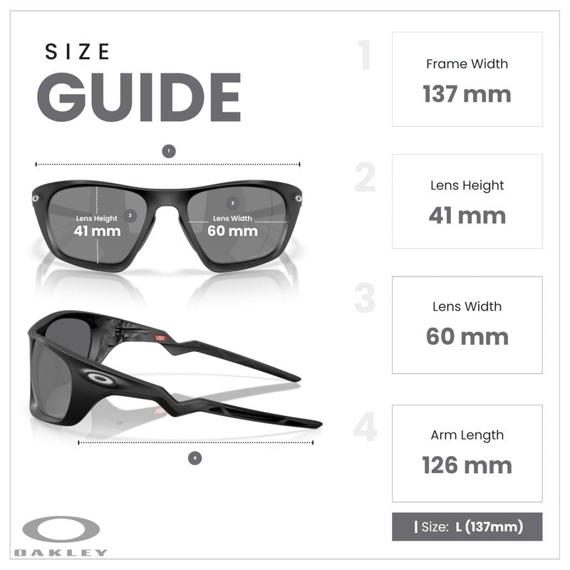 Oakley OO9431 Lateralis 943108 60MM Matte Transparent Arctic Surf/Prizm Black Rectangle Sunglasses for Men+ Bundle Accessory Leash Kit, Microfiber Pouch