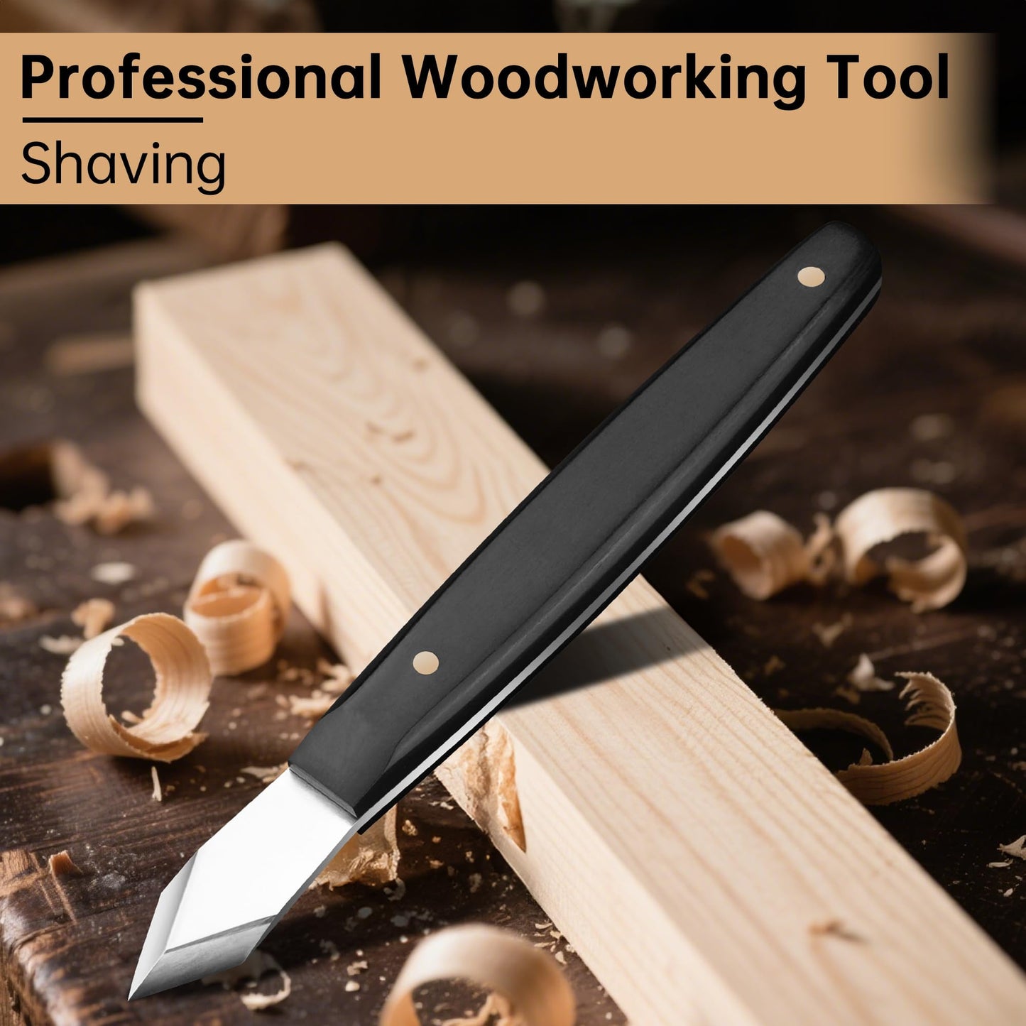 Marking Knife - 5CR15 High Carbon Steel Woodworking Scribing Knife, Double Beveled Blade with Wooden Handle, Leather Sheath Included - Wood Scribe Tool for Carving, Ideal Gifts for Men, Precision Tool