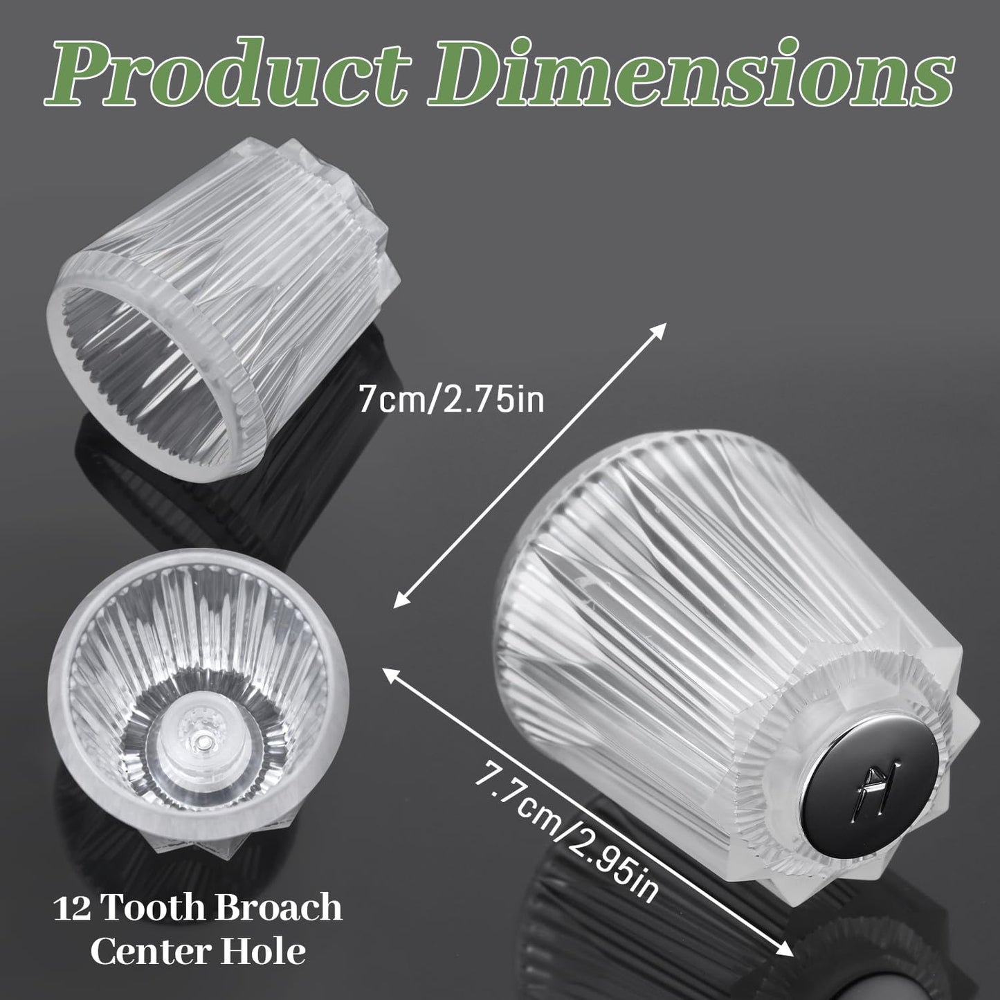 Shower Knob Replacement Compatible with Price Pfister Contessa & Windsor Tub and Shower Faucet Shower Knobs, Shower Knobs 2 Piece Replacement for Pfister Shower Handle Replacement (Clear Acrylic)