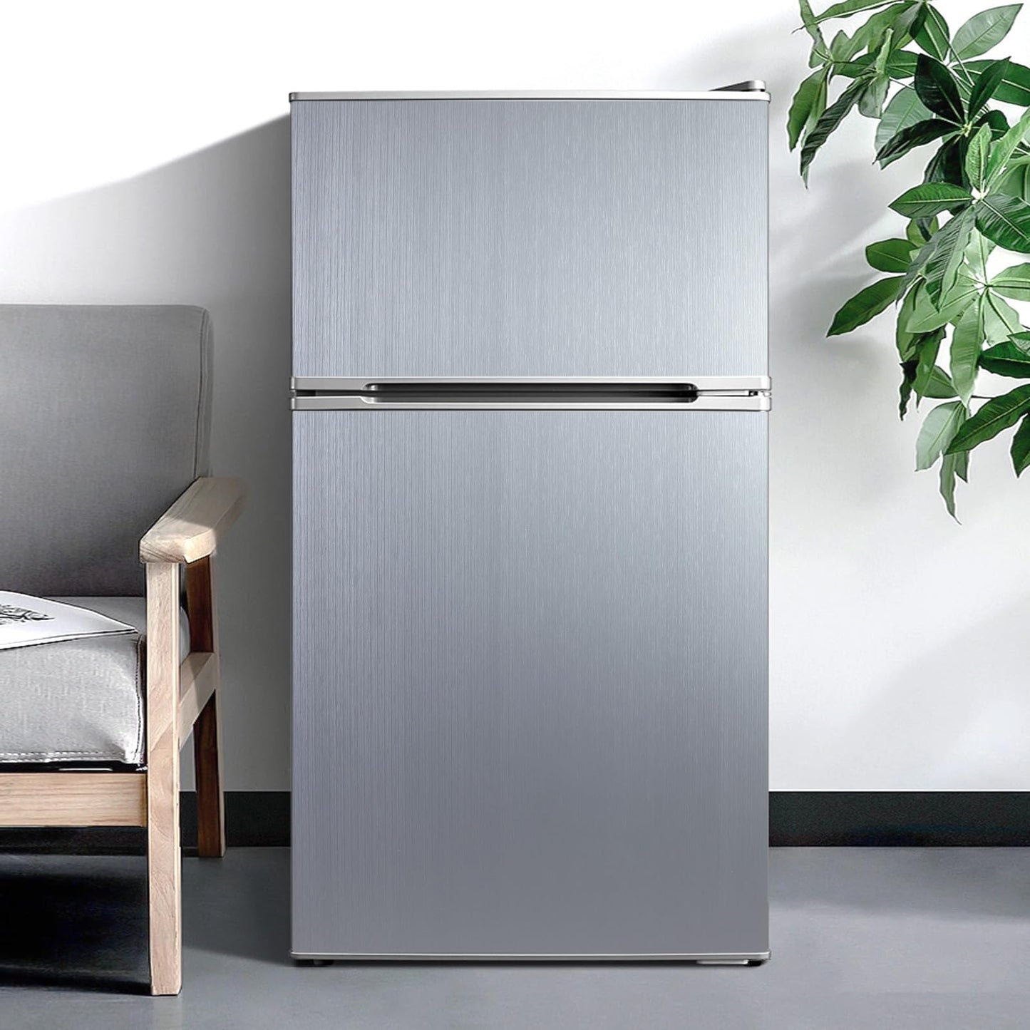 wishFIRE Silver Peel and Stick Wallpaper 15.7"×118" Metallic Textured Contact Paper Modern Waterproof Wall Paper Removable Self Adhesive Vinyl DIY Decor Wallpaper for Bedroom Kitchen Cabinets Fridge