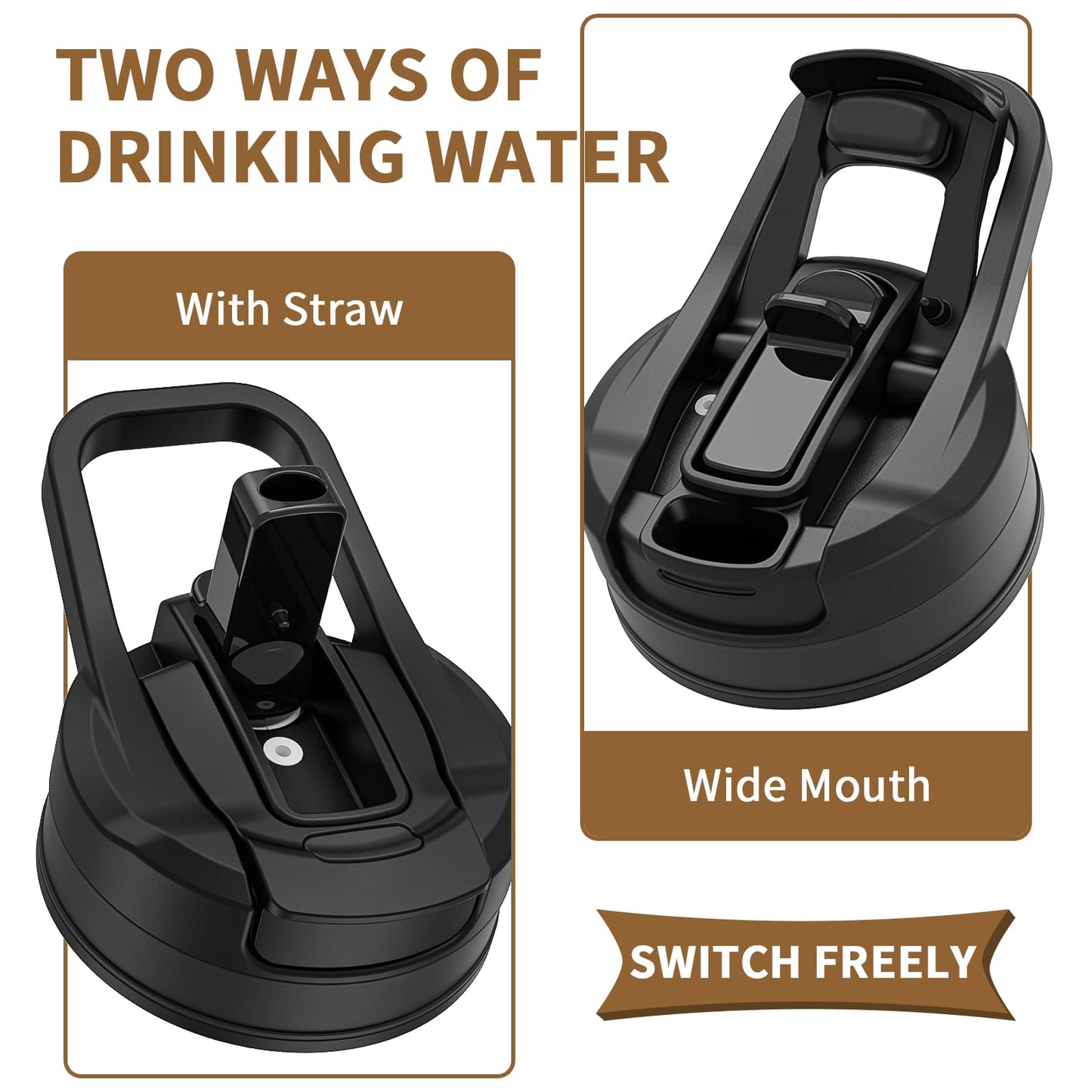 SZCXFLASK Half Gallon Water Bottle with 2-In-1 Straw Lid，Dishwasher Safe，Easy Clean，BPA-Free Plastic Water Bottle，Durable Solid No-Slip Handle for Gym，Work and Outdoor Sport