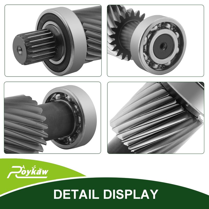 Roykaw Golf Cart Input Shaft Kit for EZGO Marathon/TXT/Medalist 1988-1990 & 1994-Up Electric Models, 19 Splines/21 Tooth, 1.5" Diameter Gear, Replaces OEM # 26926-G01, 26926G01, 28095G01, 612556