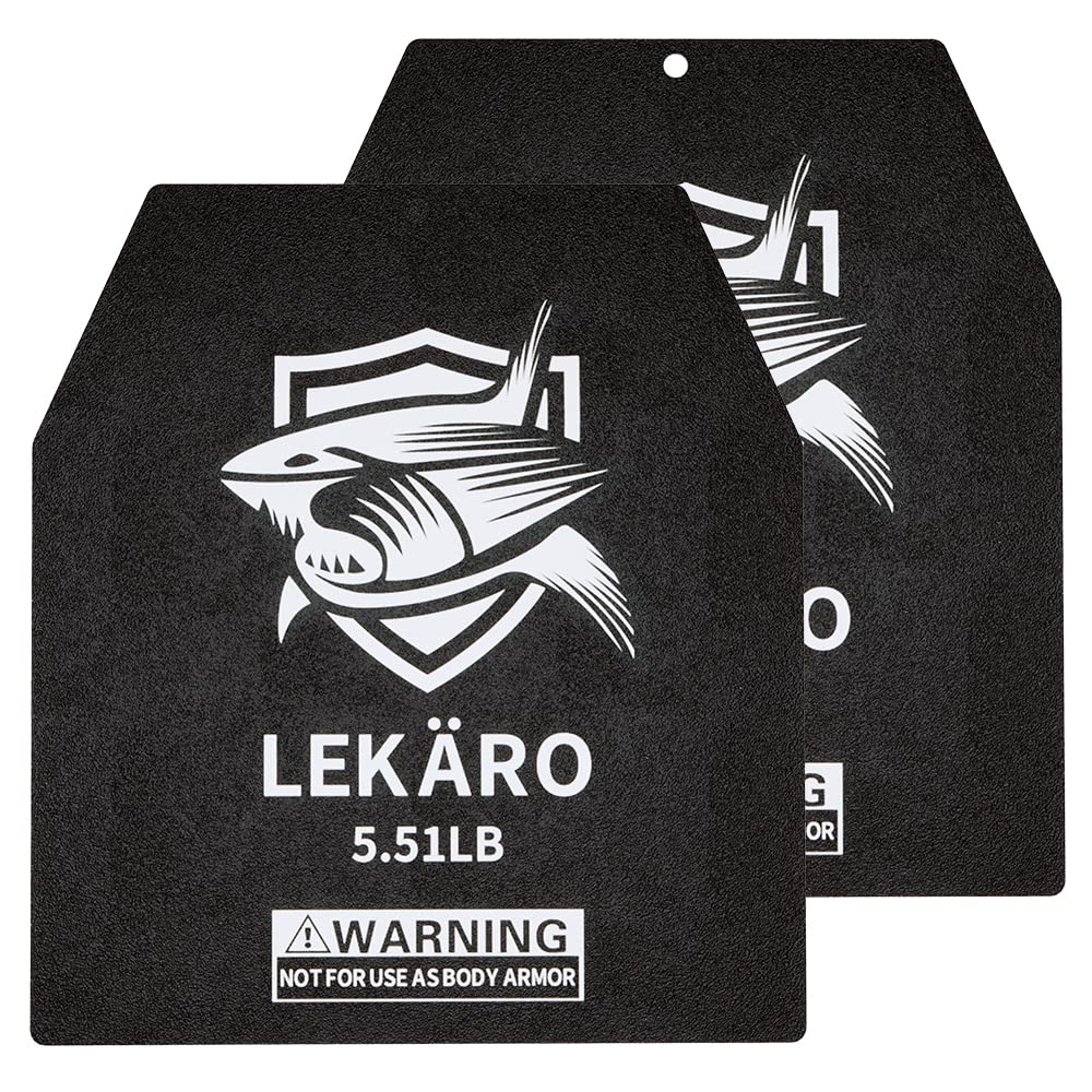 Weighted Vest Plates 9.8"x11" Steel Weight Plates for Vests – 5.51/8.81/15.43/20.94 LB Pairs – Rust-Proof Powder Coated Workout Inserts for CrossFit Murph Rucking Running Strength Training